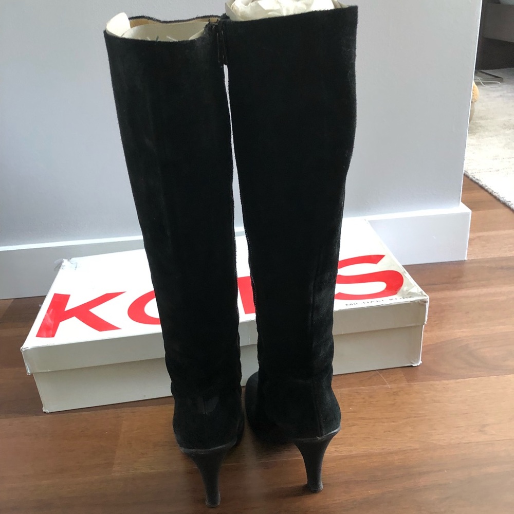 Michael Kors Floozy Black Suede Stiletto Boot - 8 - Picture 3 of 6
